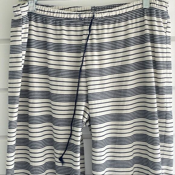 Nautica Women’s Striped Polyester Pajama Pant Bottoms Size Large - Picture 2 of 4